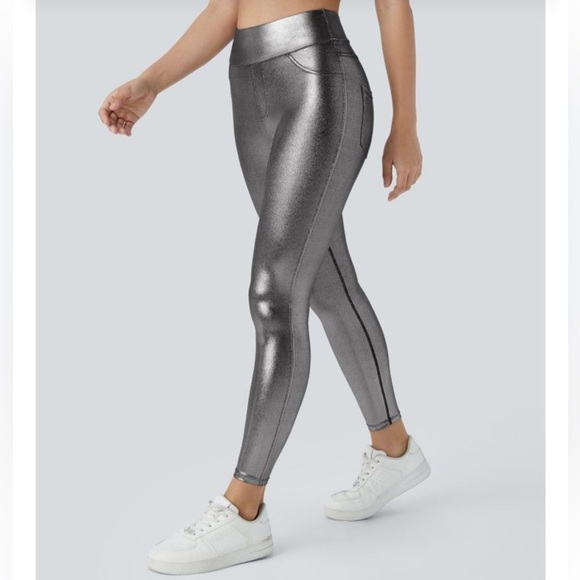 HALARA Pants - SoftlyZero Faux Leather High Waisted Pocket Work Leggings